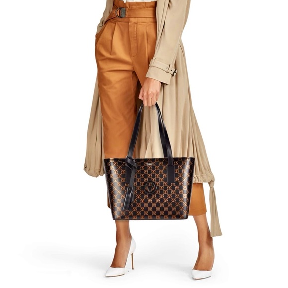 Valentino Black and Brown Logo Tote - Picture 2 of 11